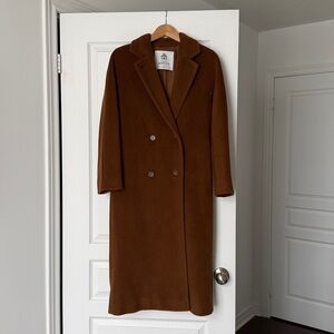 Babaton Slouch Coat- Dark Foxfire Brown